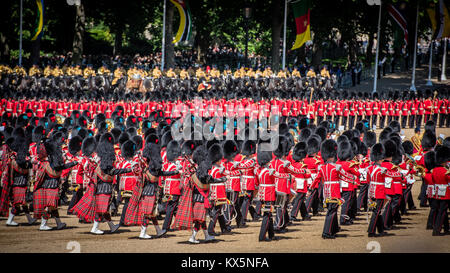 Parade La couleur 2017 répétitions à Horse Guards Parade à Londres Banque D'Images