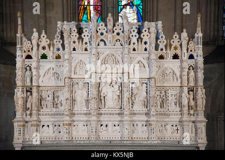 L'arc gothique italien de Saint-donat dans la Cattedrale dei Santi Pietro e Donato (Cathédrale de Saint Pierre et Saint Donatus) dans le centre historique d'Arezzo, Banque D'Images