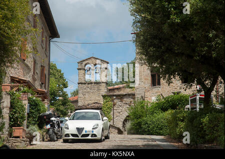 Chiesa di San Cristoforo romane (église de San Cristoforo) dans centre historique de Cortona, Toscane, Italie. 5 août 2016 © Wojciech Strozyk / Alamy Banque D'Images