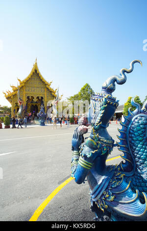 CHIANG RAI, THAÏLANDE - 20 décembre 2017 : Très belle sculpture dans le Wat Rong Rong Sua Sua dix ou dix temple. Ce lieu est l'autre populaires Banque D'Images