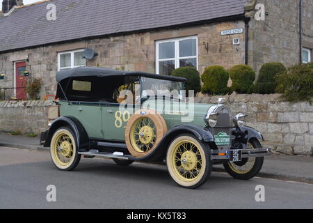 1929 Ford Model A dans les Chatton, Northumberland Banque D'Images