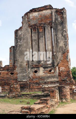 Mur de Wat Phra Si SAnphet, Ayuthaya, Thaïlande centrale Banque D'Images