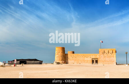 Al Zubara Fort au Qatar, Moyen-Orient Banque D'Images