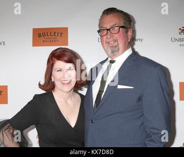 Kate Flannery, Chris Haston aux arrivées d'une Eve Derby Prélude Partie Los Angeles, l'Avalon, Los Angeles, CA 5 janvier 2018. Photo par : Priscilla Grant/Everett Collection Banque D'Images