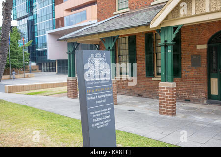 Brislington maison construite 1821 plus vieille ville chambre à Parramatta, maintenant un musée médical et infirmier,Western Sydney, Australie Banque D'Images