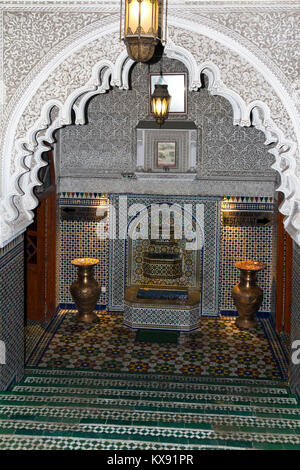 Entrée au restaurant Dar Essalam dans la vieille ville de Marrakech, Maroc Banque D'Images