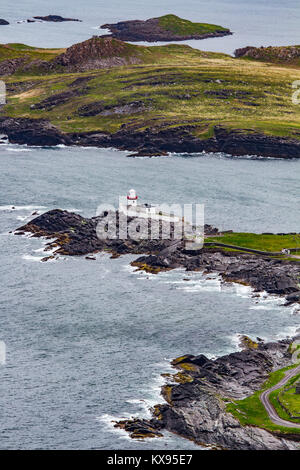 Valentia Phare à Cromwell Point, Valentia Island, comté de Kerry, Irlande, Europe Banque D'Images