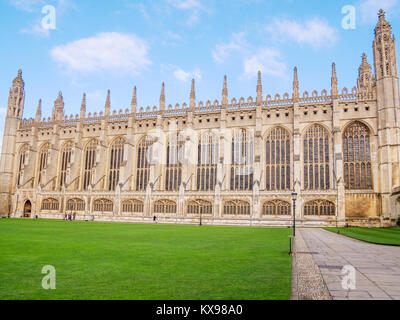 L'afrique du côté extérieur de la chapelle du King's College, Université de Cambridge, Angleterre. Banque D'Images