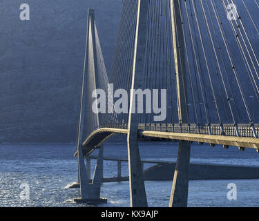 Pont Helgeland, Helgelandsbrua Leirfjorden, au cours de la, près de Naters, Alstahaug, Nordland, Norvège Banque D'Images