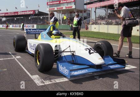 Cristiano da Matta, Pacific Racing, Lola T96, formule internationale 300 ronde de championnat 5, Silverstone, Aug 17th 1996 Banque D'Images