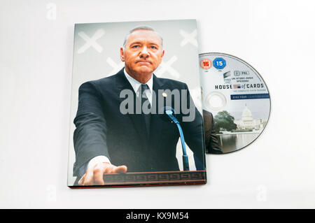Kevin Spacey, Frank Underwood, château de cartes DVD. Banque D'Images