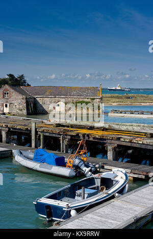 Hayles chantier naval dans le port de Yarmouth sur l'île de Wight au Royaume-Uni. Banque D'Images