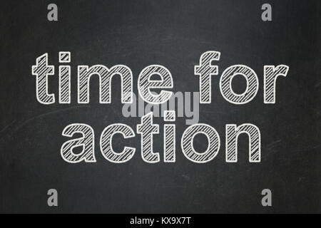 Timeline concept : le temps d'agir sur l'arrière-plan du tableau Banque D'Images