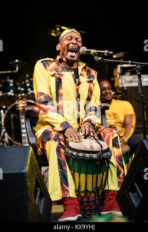 Le légendaire chanteur de reggae, musiciens et compositeur Jimmy Cliff effectue au Danish Music Festival Festival 2014 Skanderborg / Smukfest. Le Danemark, 09/08 2014. Banque D'Images