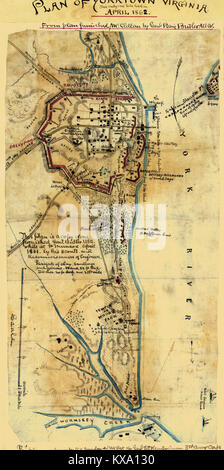 Plan de Yorktown, en Virginie ... Avril, 1862. Banque D'Images