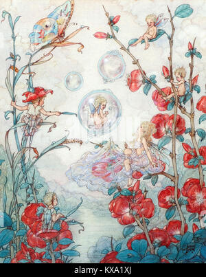 Les fées et les bulles Banque D'Images