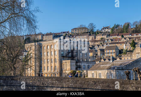 Bradford on Avon du Vieux Pont Wiltshire Banque D'Images