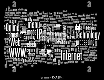 Mots clés liés à l'internet et web conçu en différentes tailles et orientations Banque D'Images