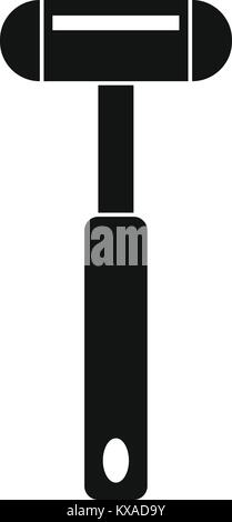 Marteau à réflexe, l'icône de style simple. Illustration de Vecteur