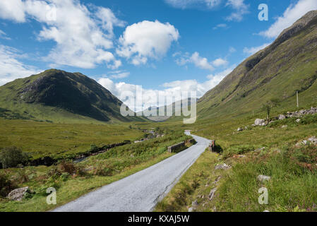 Route à voie unique, Highlands, Ecosse, Grande-Bretagne Banque D'Images