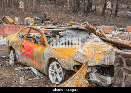 Conséquences des incendies de forêt, Gatlinburg, Tennessee, novembre 2016, par Bill Lea/Dembinsky Assoc Photo Banque D'Images