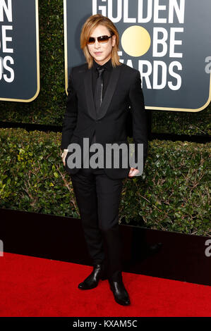 Los Angeles, USA. 07Th Jan, 2018. Yoshiki Hayashi assiste à la 75e Assemblée Golden Globe Awards tenue à l'hôtel Beverly Hilton le 7 janvier 2018 à Beverly Hills, Californie. Credit : Geisler-Fotopress/Alamy Live News Banque D'Images