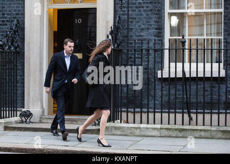 Londres, Royaume-Uni. 8 janvier, 2018. Rose Flore, conseiller spécial de l'ancien premier secrétaire d'État Damian Green, feuilles 10 Downing Street sur le matin d'un remaniement ministériel par le Premier ministre Theresa May. Credit : Mark Kerrison/Alamy Live News Banque D'Images