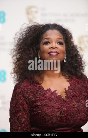 Londres, Grande-Bretagne. 16 Février, 2014. Artiste, et nous l'actrice Oprah Winfrey pose dans la salle de presse de la 66e assemblée annuelle British Academy Film Awards aka l'EE British Academy Film Awards Baftas aka au Royal Opera House de Londres, Grande-Bretagne, 16 février 2014. Credit : Hubert Boesl - AUCUN FIL SERVICE | dans le monde d'utilisation/dpa/Alamy Live News Banque D'Images