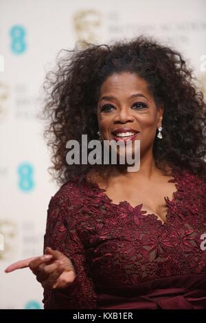 Londres, Grande-Bretagne. 16 Février, 2014. Artiste, et nous l'actrice Oprah Winfrey pose dans la salle de presse de la 66e assemblée annuelle British Academy Film Awards aka l'EE British Academy Film Awards Baftas aka au Royal Opera House de Londres, Grande-Bretagne, 16 février 2014. Credit : Hubert Boesl - AUCUN FIL SERVICE | dans le monde d'utilisation/dpa/Alamy Live News Banque D'Images