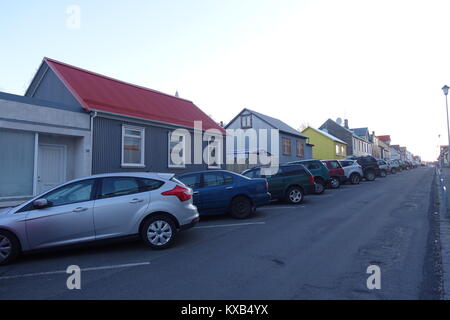 Maisons dans l'Islande Rekjavik Banque D'Images