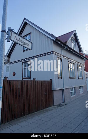 Maisons dans l'Islande Rekjavik Banque D'Images