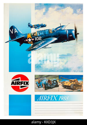 Vintage 1988 catalogue Airfix. Airfix est un fabricant britannique de l'échelle en plastique moulé par injection model kits d'avions et d'autres objets. Banque D'Images