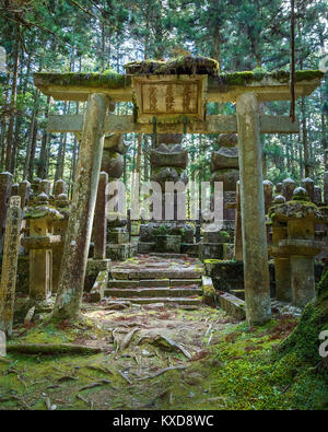 Cimetière Okunoin Temple avec salon à Koyasan (Mt. Koya) à Wakayama Wakayama, Japon - le 29 octobre : Temple Okunoin à Wakayama, Japon, le 29 octobre Banque D'Images