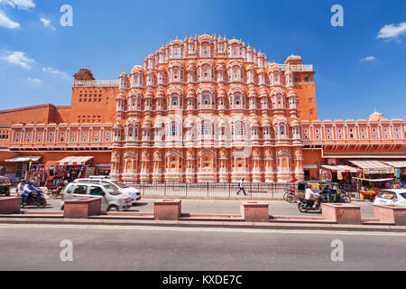 JAIPUR, INDE - 09 OCTOBRE : Hawa Mahal Palace - Palais des Vents le 09 octobre 2013, Jaipur, Inde. Banque D'Images