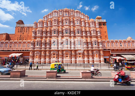 JAIPUR, INDE - 09 OCTOBRE : Hawa Mahal Palace - Palais des Vents le 09 octobre 2013, Jaipur, Inde. Banque D'Images