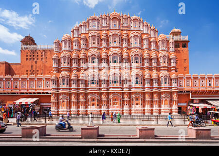 JAIPUR, INDE - 09 OCTOBRE : Hawa Mahal Palace - Palais des Vents le 09 octobre 2013, Jaipur, Inde. Banque D'Images