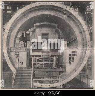 Une Section de l'Ohio Hudson River tunnel à l'exposition universelle, avec l'article de la journée à l'intérieur de l'entraîneur Banque D'Images