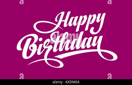 Happy Birthday text Illustration de Vecteur