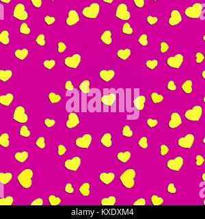 Transparente motif coeurs lumineux dispersés. Valentines Day background Illustration de Vecteur