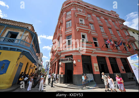 La HAVANE, CUBA, le 6 mai 2009. Entrée de l'hôtel Ambos Mundos célèbre à La Havane, Cuba, le 7 mai 2009. Banque D'Images