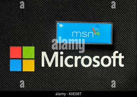 Logos MSN et Microsoft Banque D'Images