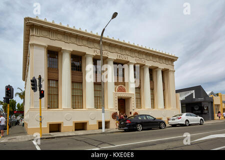 La confiance du public office building, Tennyson Street, Napier, Nouvelle-Zélande Banque D'Images