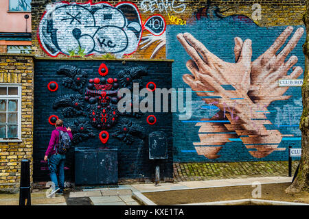 Rues de Brick Lane - Shorditch - Londres - UK © Sauriêl Ltd | Samantha | Scholl | www.saurielcreative.com fb.com/SaurielPhotography Banque D'Images