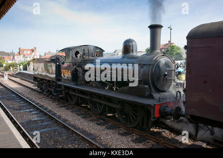 LNER classe J15 0-6-0 locomotive à vapeur no.7564 North Norfolk à la gare ferroviaire, Sheringham, North Norfolk, UK - 19 août 2012 Banque D'Images