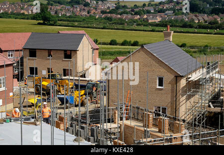 La construction de nouveaux logements Estate, Lincolnshire, Angleterre, Royaume-Uni. Banque D'Images