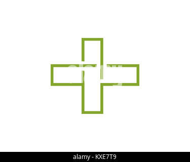 Est un symbole en matière de santé, de soins, de la maladie, le traitement et l'hôpital Banque D'Images