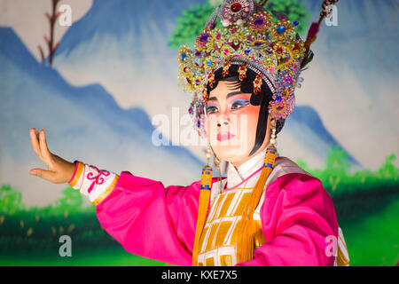 BANGKOK, THAÏLANDE - 17 janvier 2016 opéra chinois : pour une célébration du Nouvel An lunaire chinois à un culte Banque D'Images