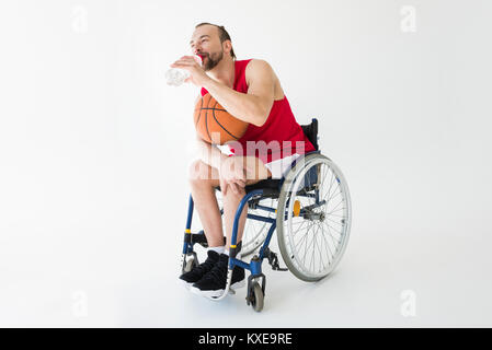 Mobilité basket-ball l'eau potable Banque D'Images