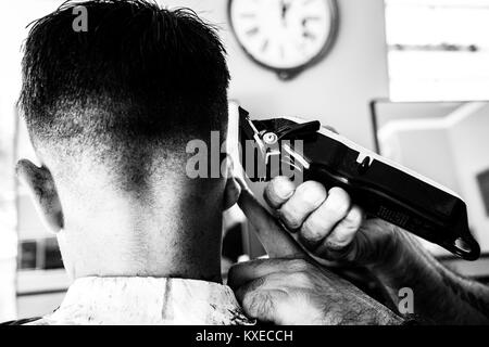 Salon de coiffure en Crète Banque D'Images