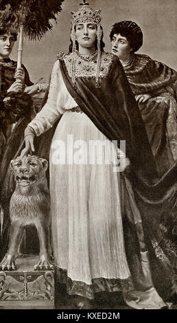 Théodora, c. 500 - 548, l'impératrice de l'Empire Romain, la peinture par Valentine Cameron Famille Prinsep Banque D'Images